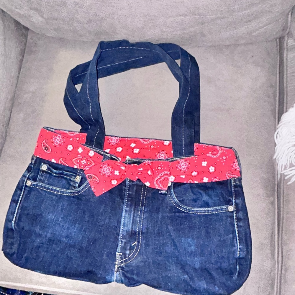 50%offw❤️ Handmade upcycled denim purse from Levi’s western boho PURSE-SALE $60